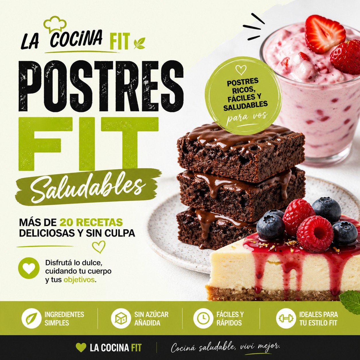 20 Postres Fit Saludables (Sin Culpa y Fáciles)