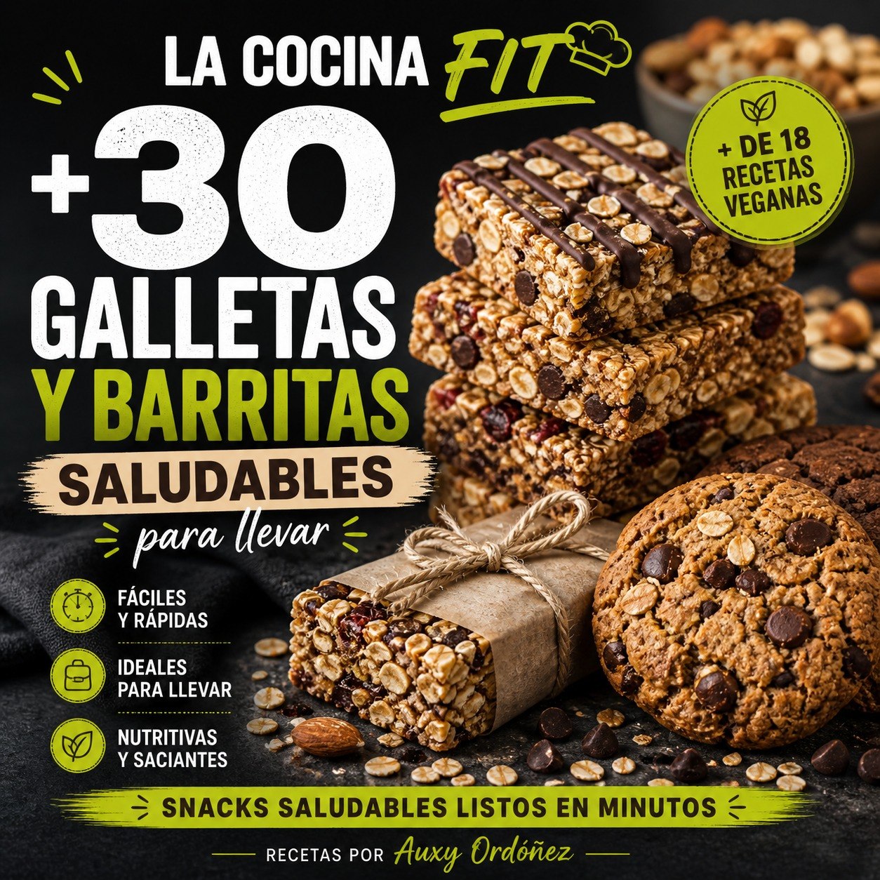 +30 Barritas y Galletas Saludables para Llevar
